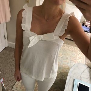 White J.Crew bow tank